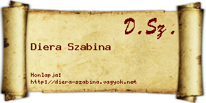 Diera Szabina névjegykártya